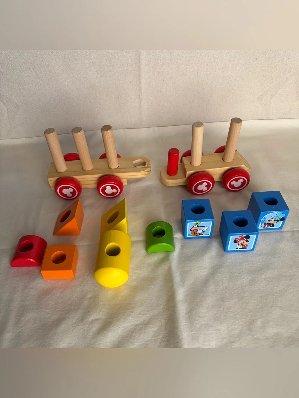 Melissa & Doug Disney Mickey Mouse and Friends Wooden Stacking Train